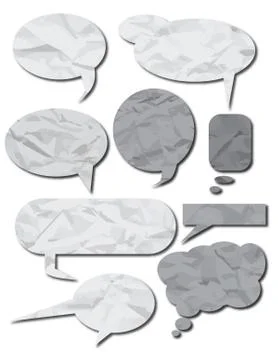 Paper speech bubbles Stock Illustration
