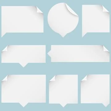 Paper Speech Bubbles Stock Illustration