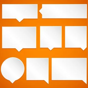 Paper Speech Bubbles Stock Illustration