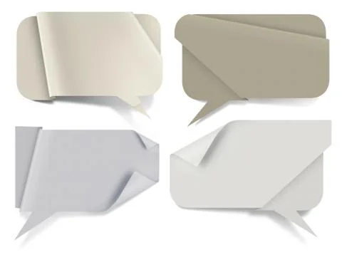 Paper speech bubbles Stock Illustration