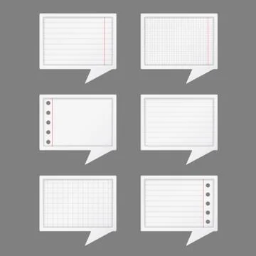 Paper Speech Bubbles Stock Illustration