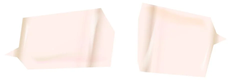Paper speech bubbles isolated on transparent background. Vector realistic pink Stock Illustration