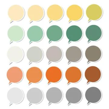 Paper speech bubbles. Vector set Stock Illustration