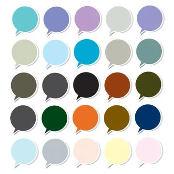 Paper speech bubbles. Vector set Stock Illustration