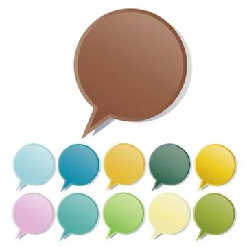 Paper speech bubbles. Vector set Stock Illustration