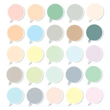 Paper speech bubbles. Vector set Stock Illustration