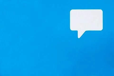 Paper speech concept on blue background. Social Media Chat concept. Stock Illustration