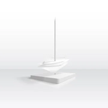 Paper spike with a sheets of paper on イラスト素材