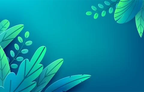 Paper spring leaves vector background. Paper cut style isolated on dark backdrop イラスト素材