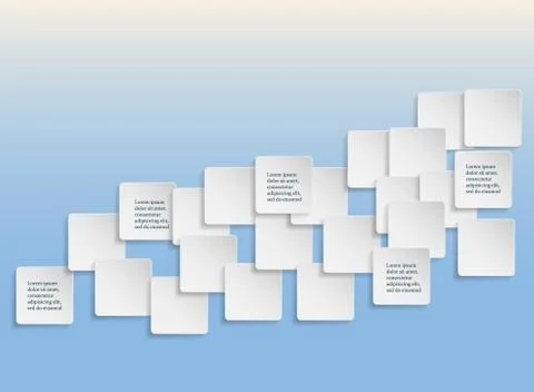 Paper square banner with drop shadows. Vector Stock Illustration