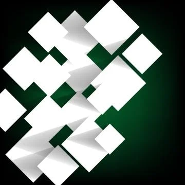 Paper square banner on green background Stock Illustration