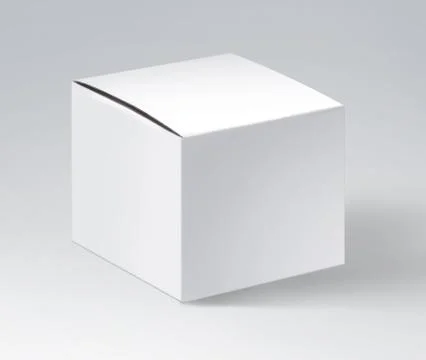 Paper square packing box Illustrazione stock