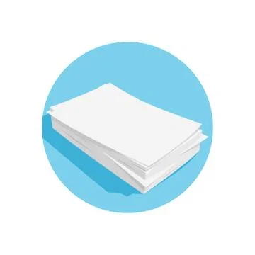 Paper stack in circle Illustrazione stock