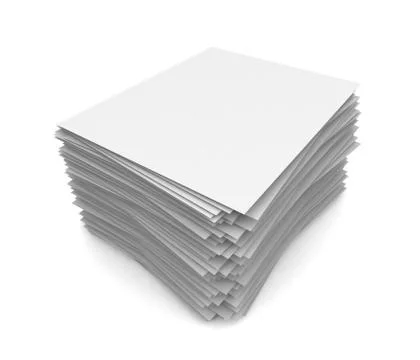 Paper stack concept 3d illustration イラスト素材