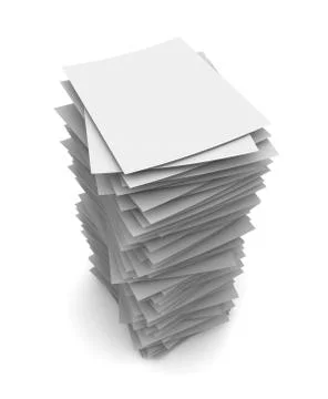 Paper stack concept 3d illustration Stock Illustration