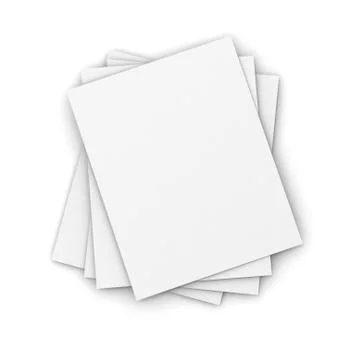 Paper stack concept  3d illustration Stock Illustration