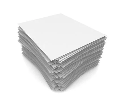 Paper stack concept  3d illustration Stockillustratie