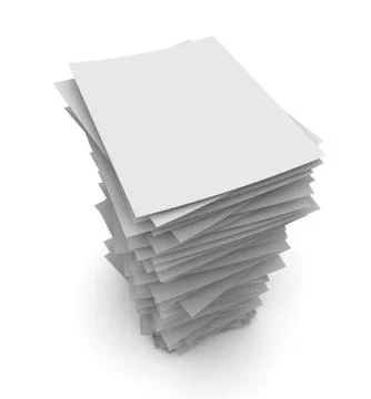 Paper stack concept   3d illustration Stock Illustration