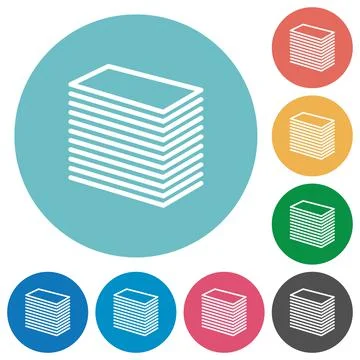 Paper stack flat icons Stock Illustration