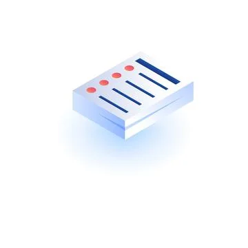 Paper stack icon, isometric style Stock Illustration