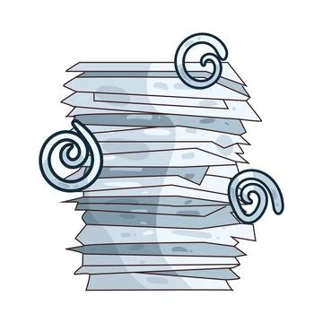 Paper stack illustration Stock Illustration