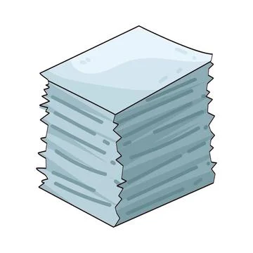 Paper stack illustration Stock Illustration