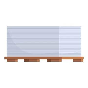 Paper stack warehouse icon cartoon vector. Manufacture process Stock Illustration