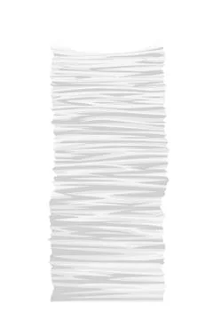 Paper stack on white Stock Illustration