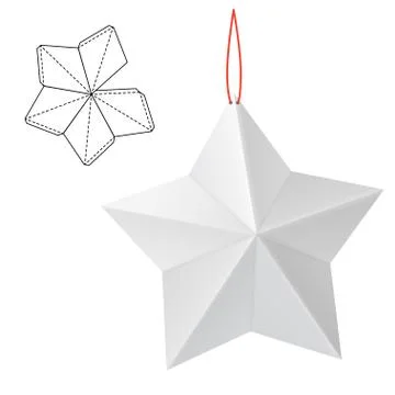 Paper star gift Stock Illustration