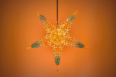 Paper star lantern Stock Photos