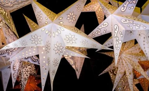 Paper stars Stock Photos