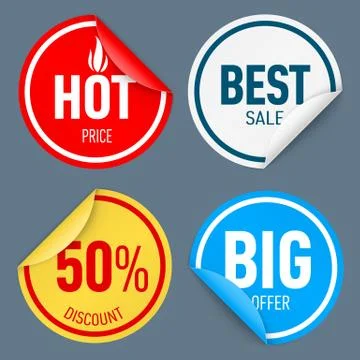 Paper sticker Stock Illustration