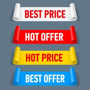 Paper sticker Illustrazione stock