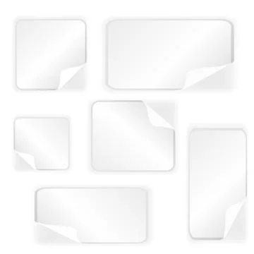 Paper Stickers Collection Illustrazione stock