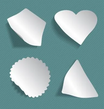 Paper stickers Illustrazione stock