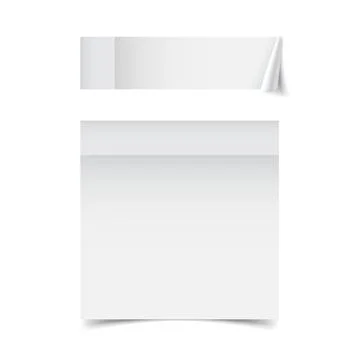 Paper sticky note in flat style. Note paper pieces vector illustration on i.. Illustrazione stock
