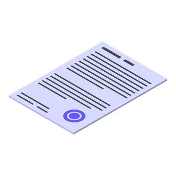 Paper storage document icon, isometric style Stock-Illustration
