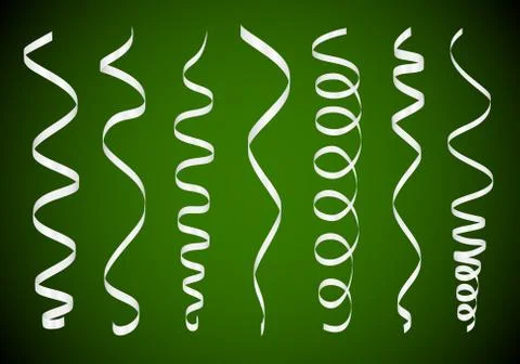 Paper streamer set Stock Illustration