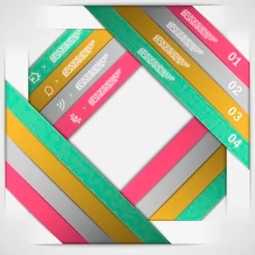 Paper strips choice template Stock Illustration