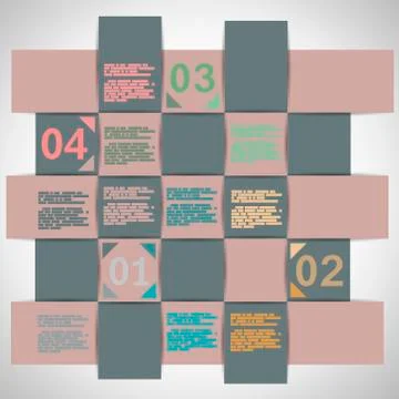 Paper strips for data presentation eps10 vector illustration Illustrazione stock