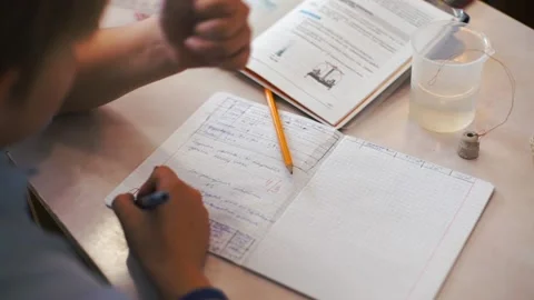 A paper on a table Video stock 131954668