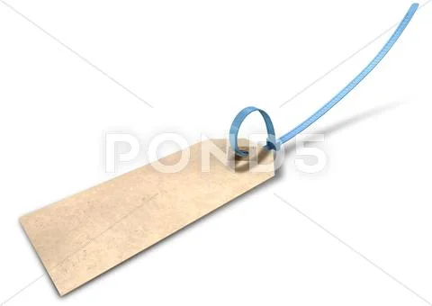 Paper tag and zip tie Stock Illustration