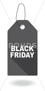 Paper tag plate for black friday Stock Illustration