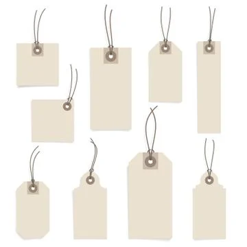 Paper tag set Stock Illustration