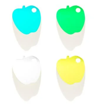 Paper for taking notes in the form of apple Stock Photos