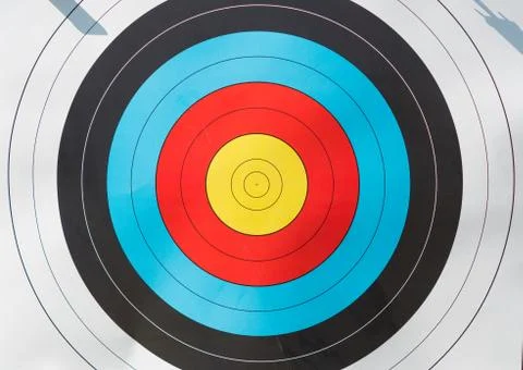 Paper target closeup Stock Photos