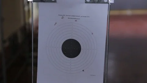 Paper Target In Shooting Range Stock Footage 101936417