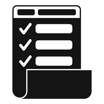 Paper task roll icon simple vector. Person event Illustrazione stock