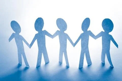 Paper team. Stock Photos