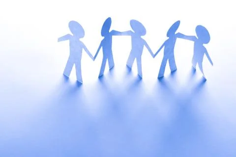 Paper team. Stock Photos